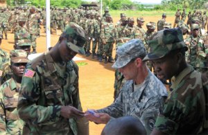Newly enlisted members of the Armed Forces of Liberia May 23, 2008