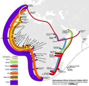 African undersea cables by Steve Song