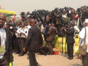 The Press at the Ghana presidential inauguration 2013