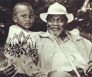 Father Jomo Kenyatta and son Uhuru Kenyatta